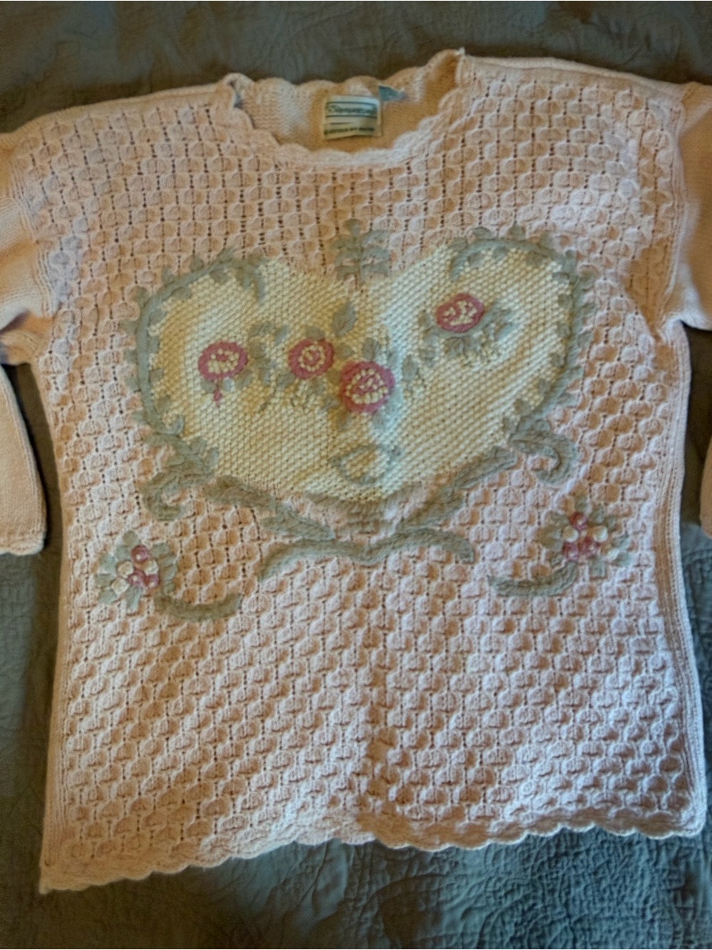 Shenanigans pink Knit Women's Sweater - ultimate cottagecore vintage
